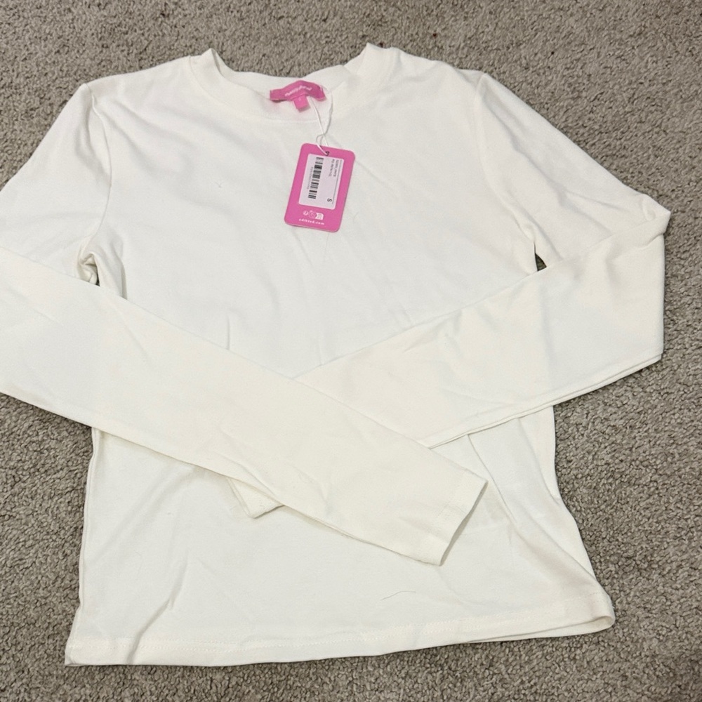 Edikted Cream Long Sleeve Top